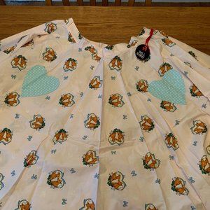 SOLD - Hell Bunny So Foxy Retro Heart Circle Skirt